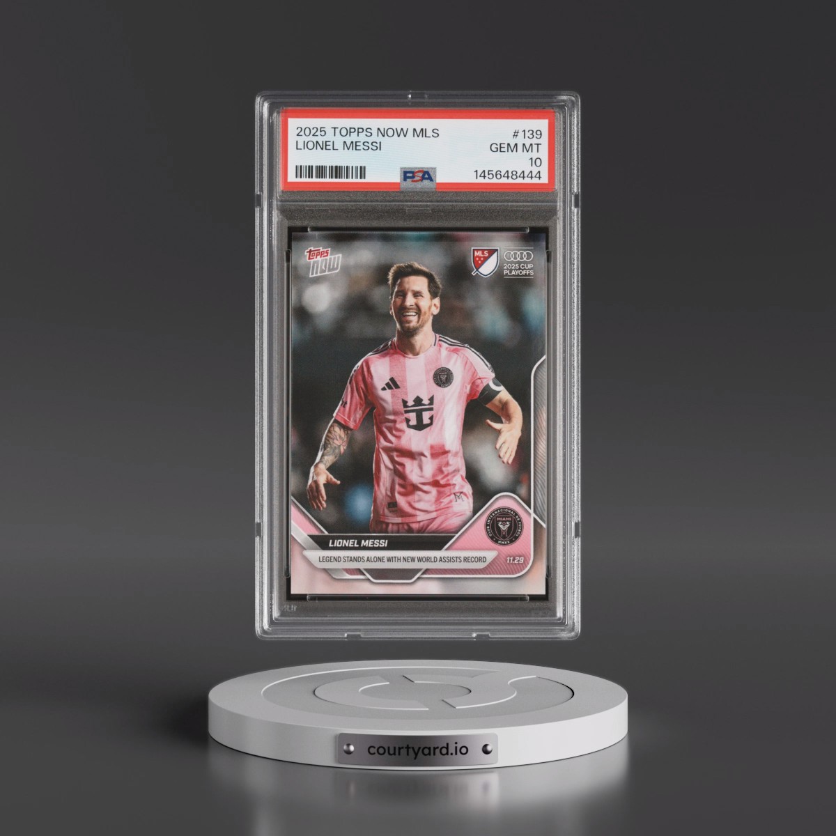 2025 Topps Now MLS #139 Lionel Messi (PSA 10 GEM MINT)