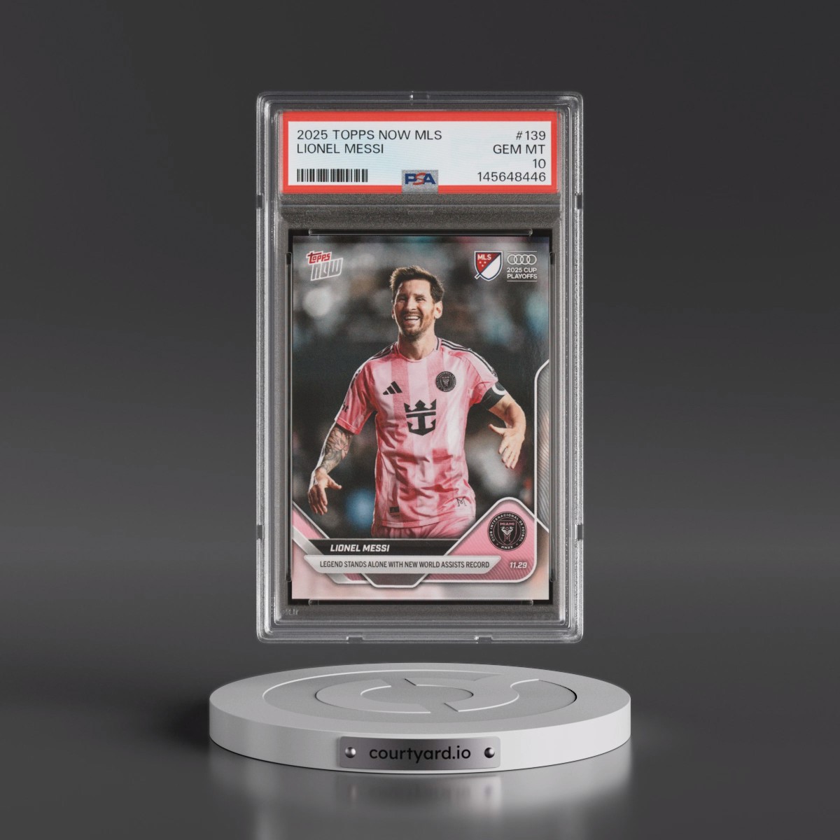 2025 Topps Now MLS #139 Lionel Messi (PSA 10 GEM MINT)