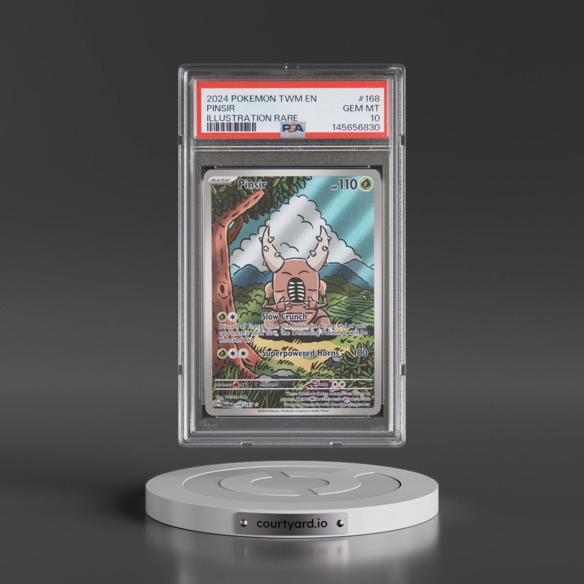 2024 Pokémon Twm EN-Twilight Masquerade #168 Pinsir - Illustration Rare (PSA 10 GEM MINT)