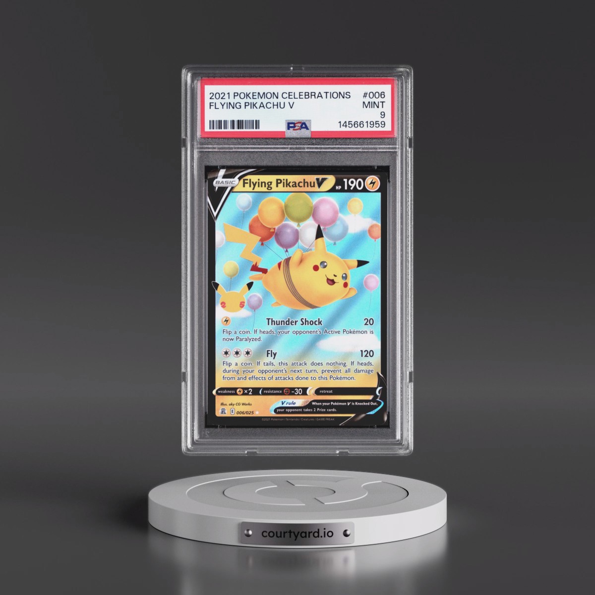 2021 Pokémon Celebrations #006 Flying Pikachu V - Holo (PSA 9 MINT)