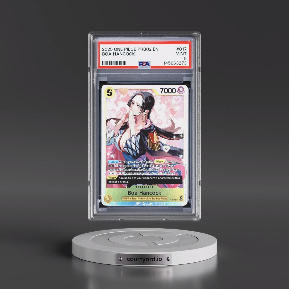 2025 One Piece PRB02-Premium Booster -One Piece Card the Best- Vol.2 #017 Boa Hancock (PSA 9 MINT)