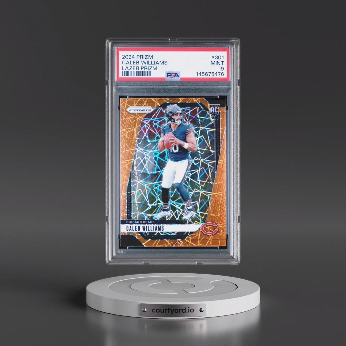 2024 Panini Prizm #301 Caleb Williams - Lazer Prizm (PSA 9 MINT)