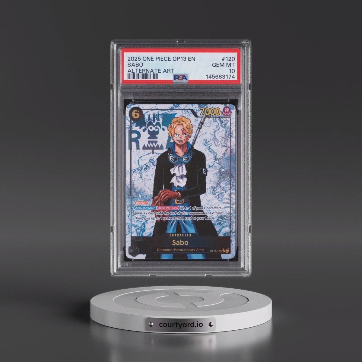 2025 One Piece OP13-Carrying on His Will #120 Sabo - Alternate Art (PSA 10 GEM MINT)