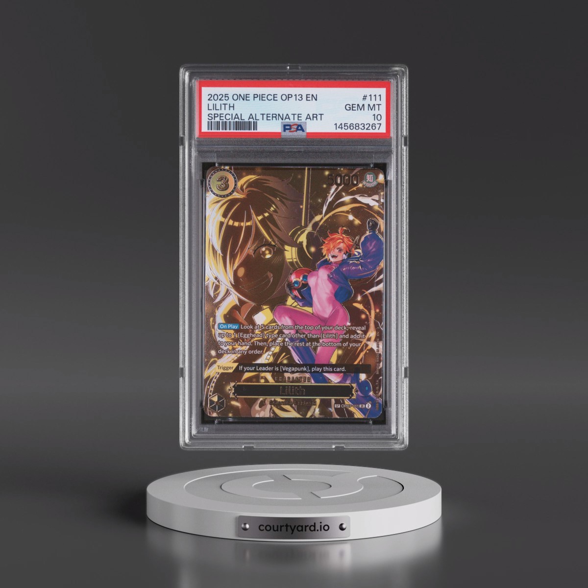 2025 One Piece OP13-Carrying on His Will #111 Lilith - Special Alternate Art (PSA 10 GEM MINT)