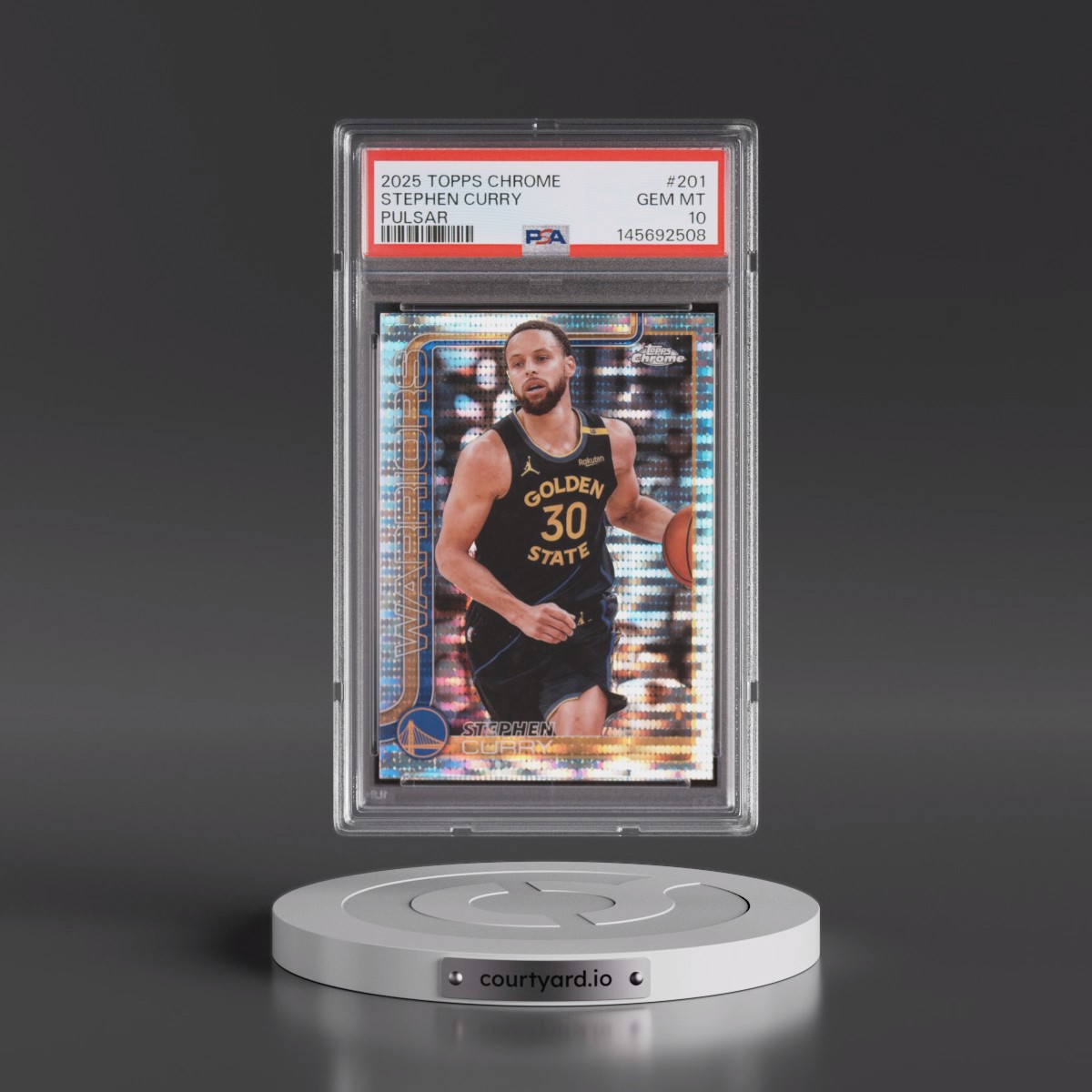 2025 Topps Chrome #201 Stephen Curry - Pulsar (PSA 10 GEM MINT)