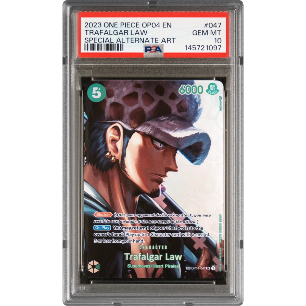 2023 One Piece Kingdoms of Intrigue #047 Trafalgar Law - Special Alternate Art (PSA 10 GEM MINT)