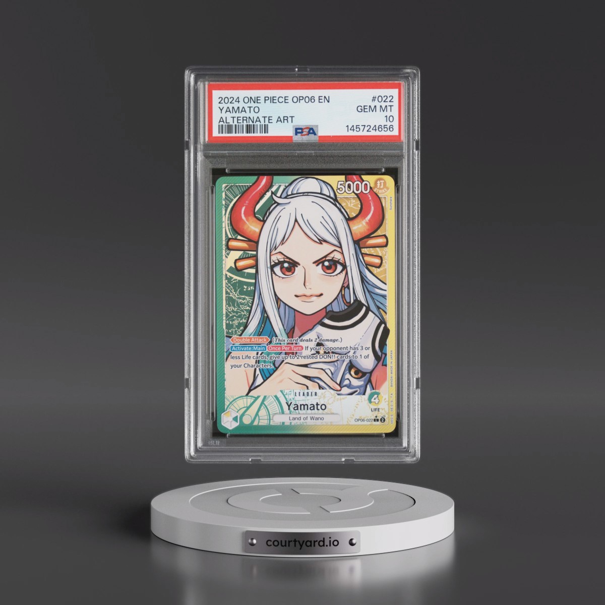 2024 One Piece OP06-Wings of the Captain #022 Yamato - Alternate Art (PSA 10 GEM MINT)