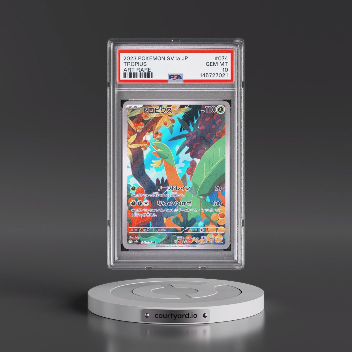 2023 Pokémon Sv1a-Triplet Beat #074 Tropius - Art Rare (PSA 10 GEM MINT)