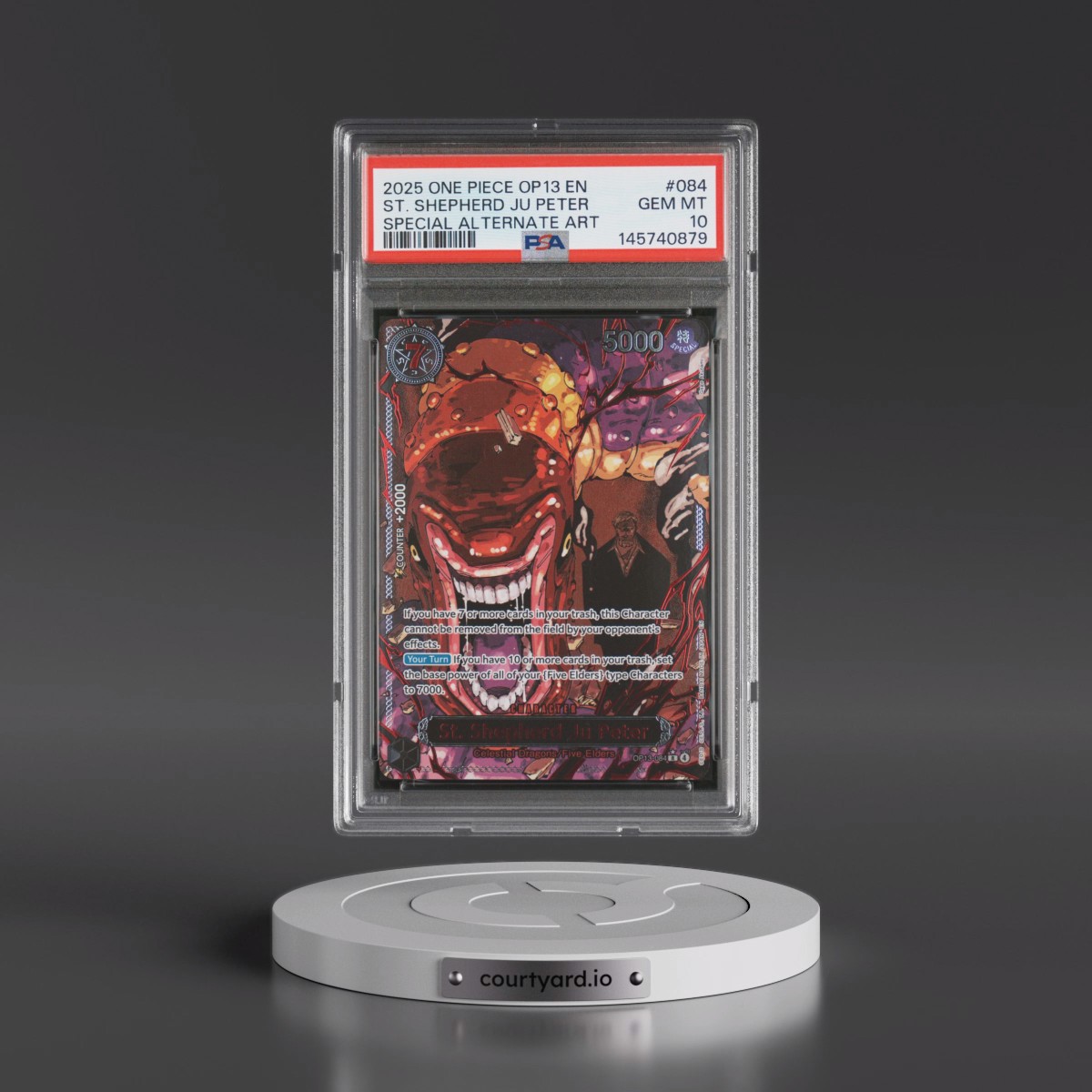 2025 One Piece OP13-Carrying on His Will #084 St. Shepherd JU Peter - Special Alternate Art (PSA 10 GEM MINT)