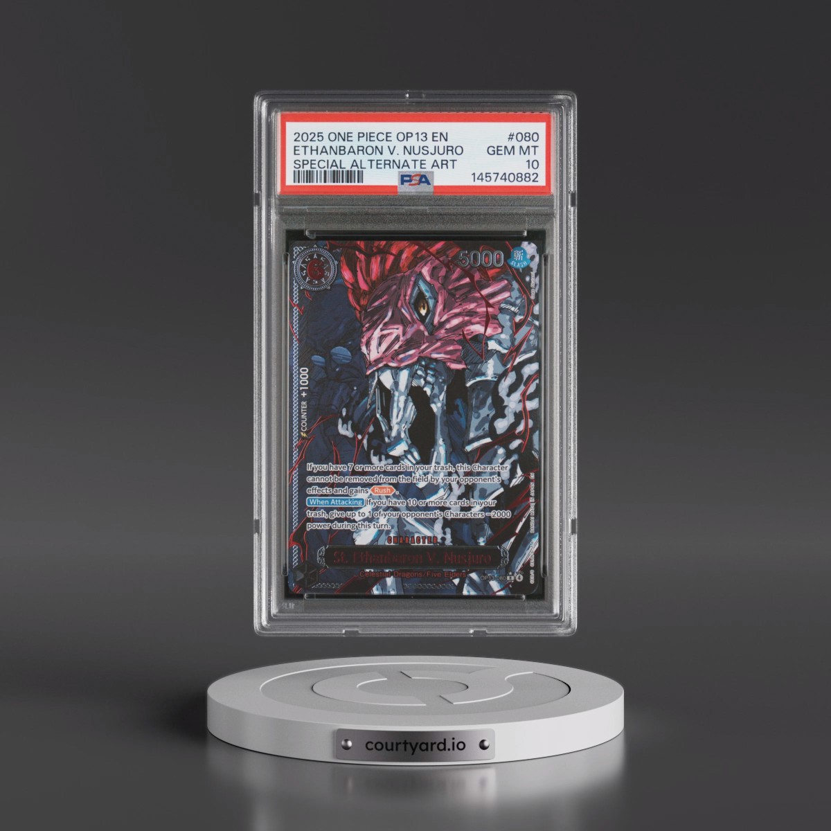 2025 One Piece OP13-Carrying on His Will #080 St. Ethanbaron V. Nusjuro - Special Alternate Art (PSA 10 GEM MINT) - Photo
