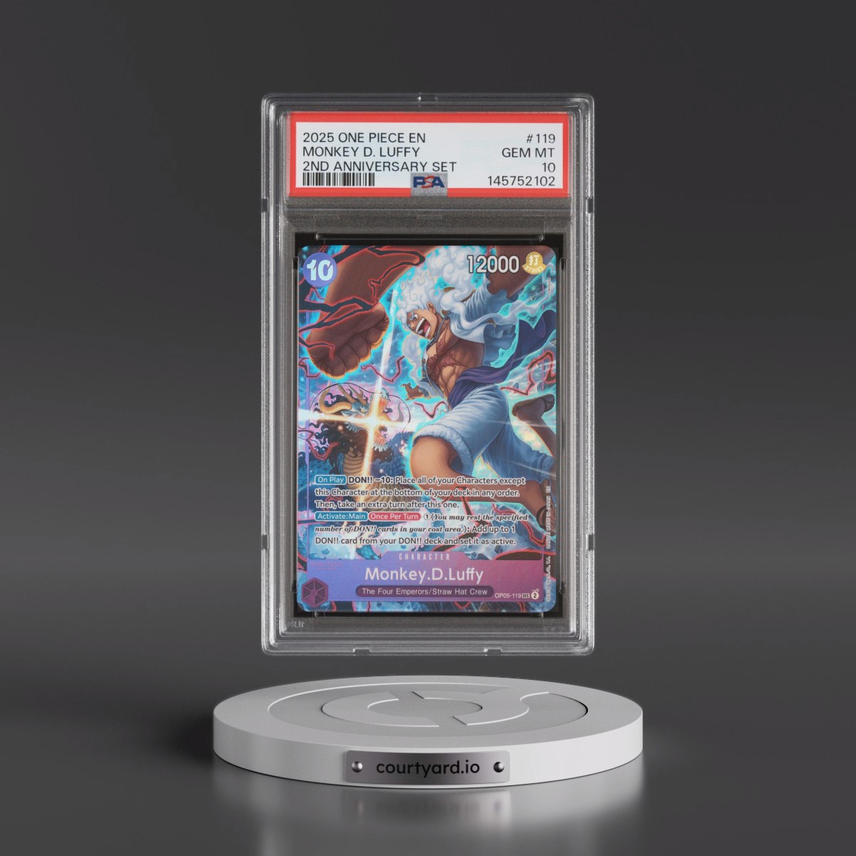 2025 One Piece English Version 2nd Anniversary Set Monkey D. Luffy #119 PSA 10