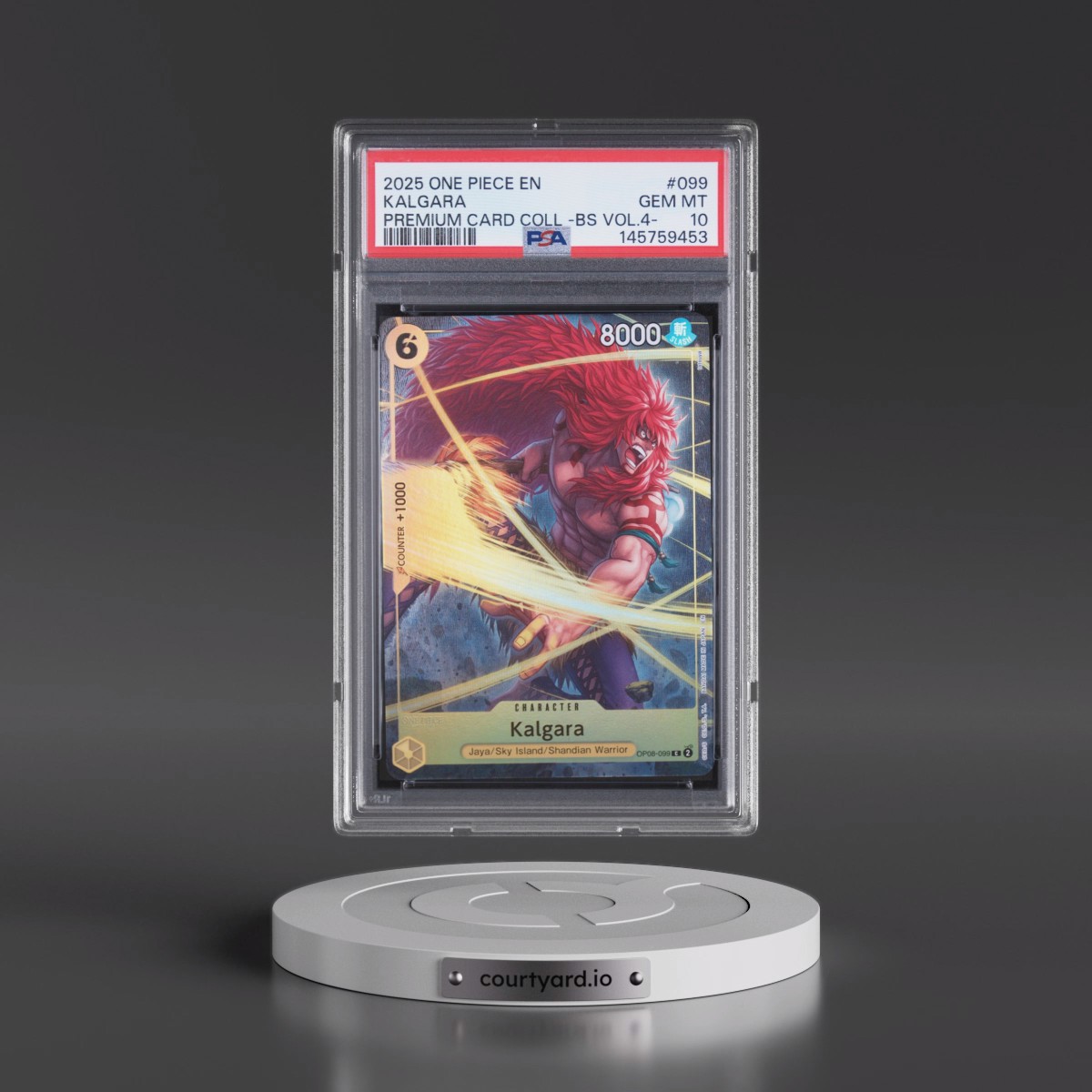 2025 One Piece Premium Card Collection -Best Selection Vol.4 #099 Kalgara (PSA 10 GEM MINT)