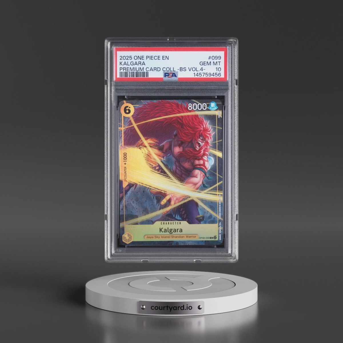 2025 One Piece Premium Card Collection -Best Selection Vol.4 #099 Kalgara (PSA 10 GEM MINT)