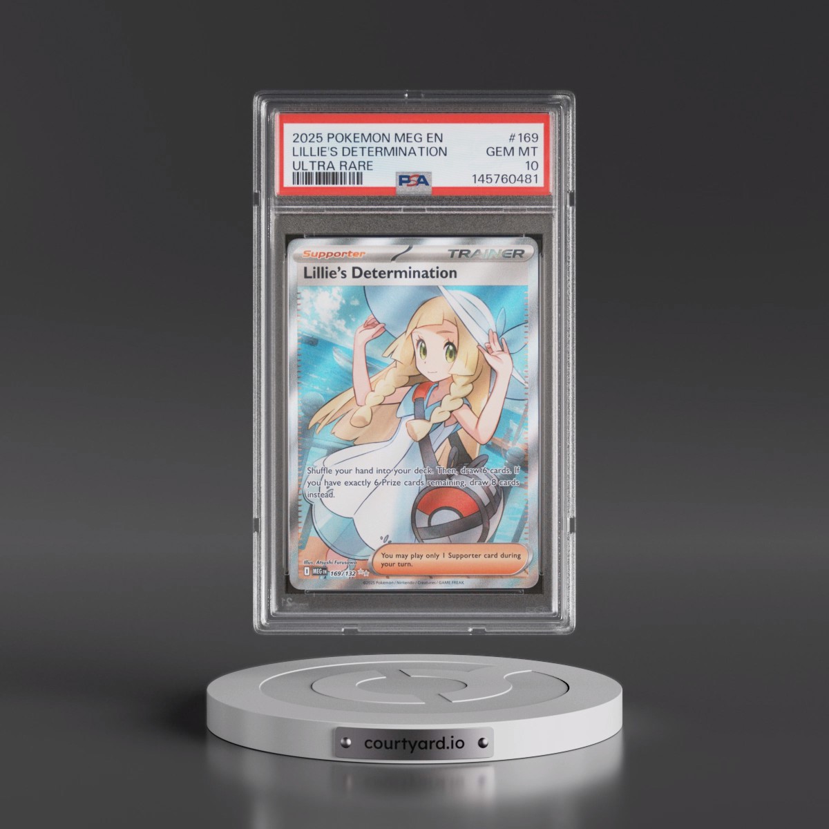 2025 Pokémon Meg EN-Mega Evolution #169 Lillie's Determination - Ultra Rare (PSA 10 GEM MINT)