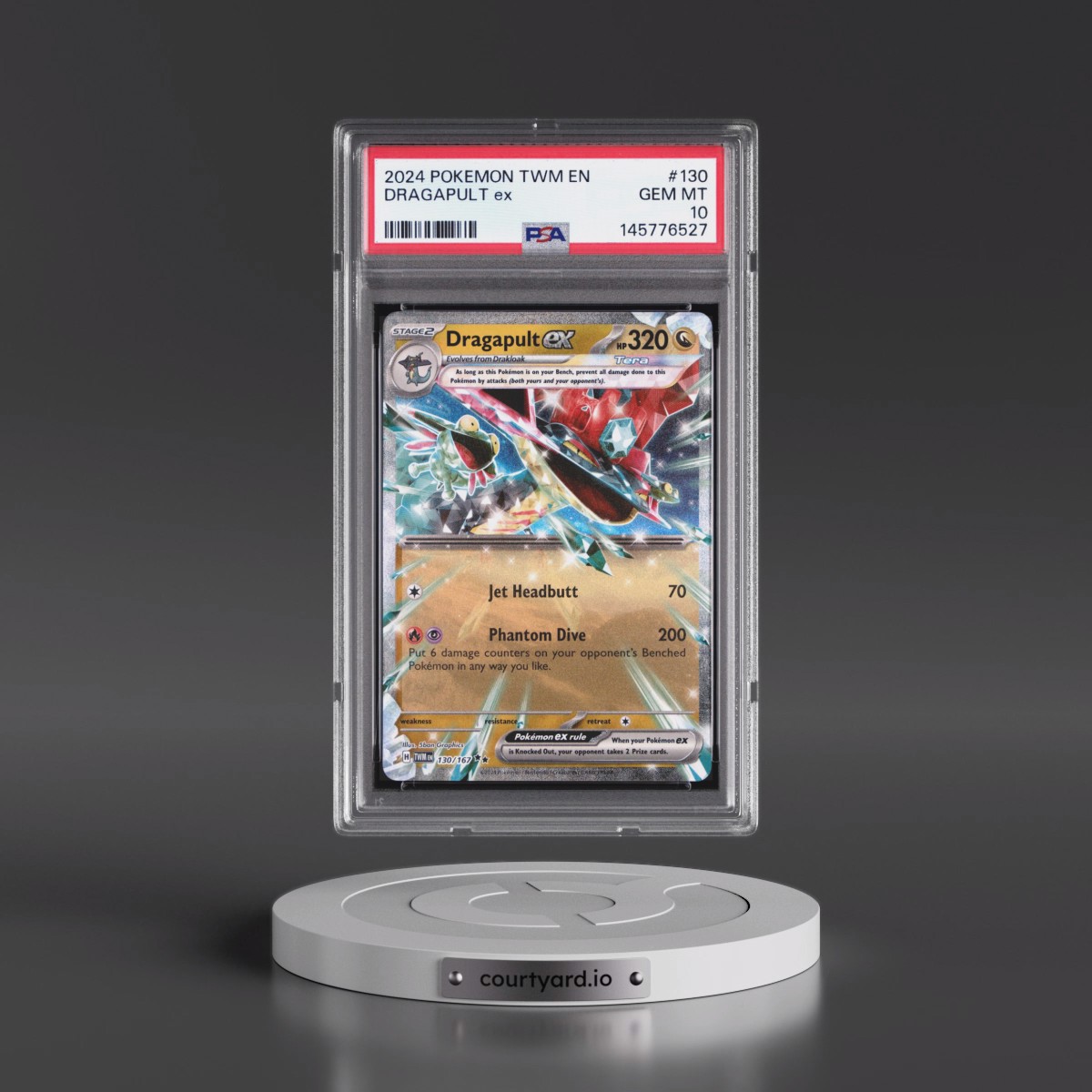 2024 Pokémon Twm EN-Twilight Masquerade #130 Dragapult EX - Holo (PSA 10 GEM MINT)