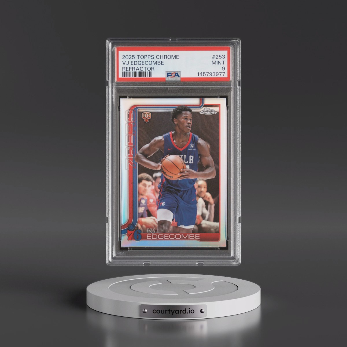2025 Topps Chrome #253 VJ Edgecombe - Refractor (PSA 9 MINT)