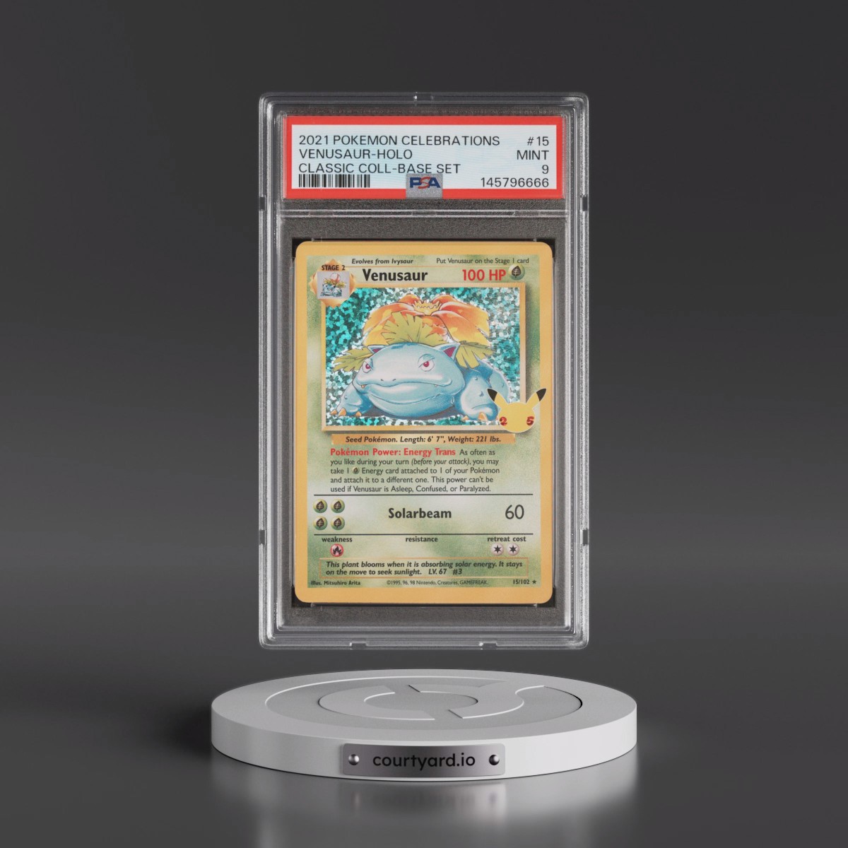 2021 Pokémon Celebrations Classic Collection #15 Venusaur - Holo (PSA 9 MINT)