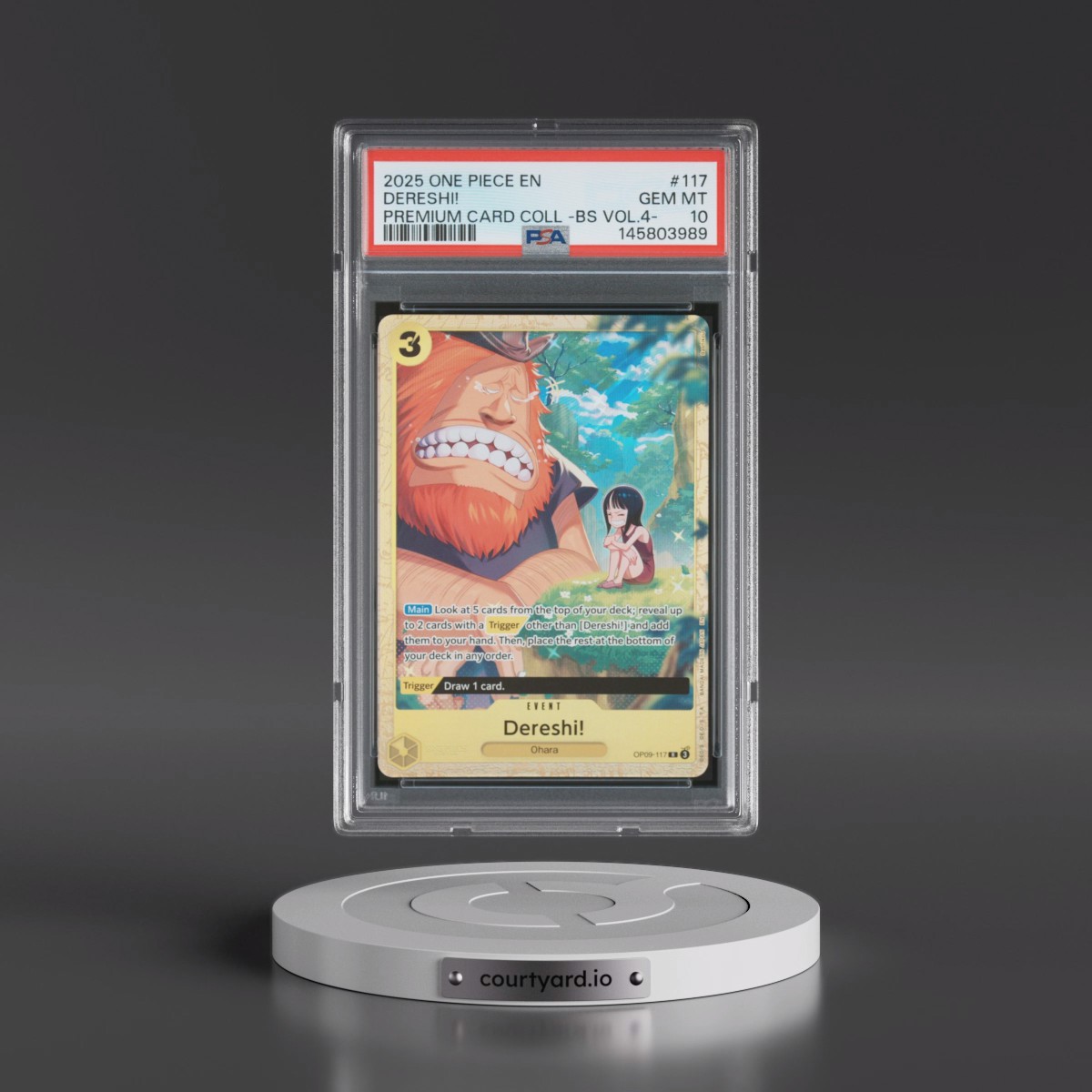 2025 One Piece Premium Card Collection -Best Selection Vol.4 #117 Dereshi! (PSA 10 GEM MINT)
