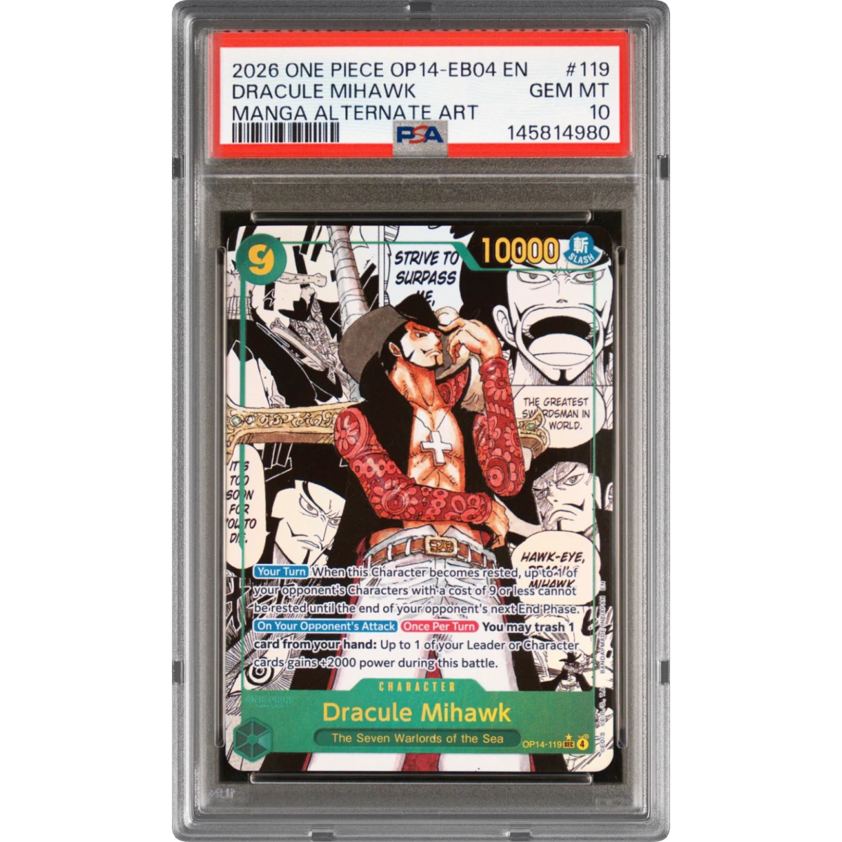 Dracule Mihawk card artwork