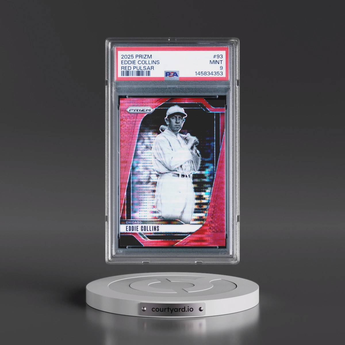 2025 Panini Prizm Eddie Collins - Red Pulsar #93 PSA 9