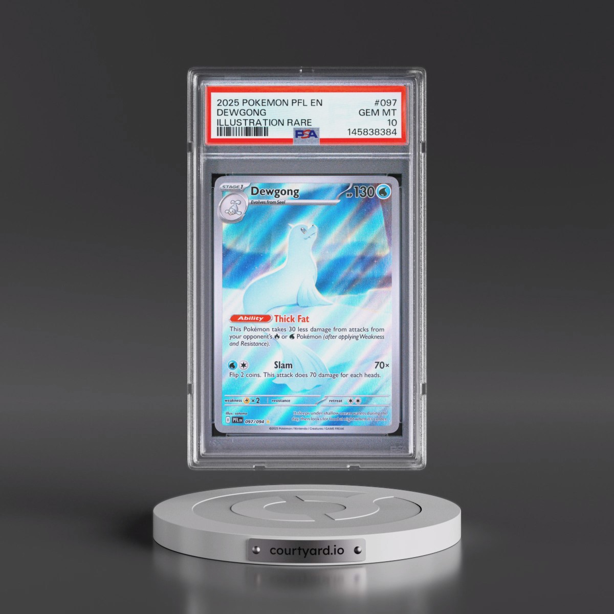 2025 Pokémon Pfl EN-Phantasmal Flames #097 Dewgong - Illustration Rare (PSA 10 GEM MINT)