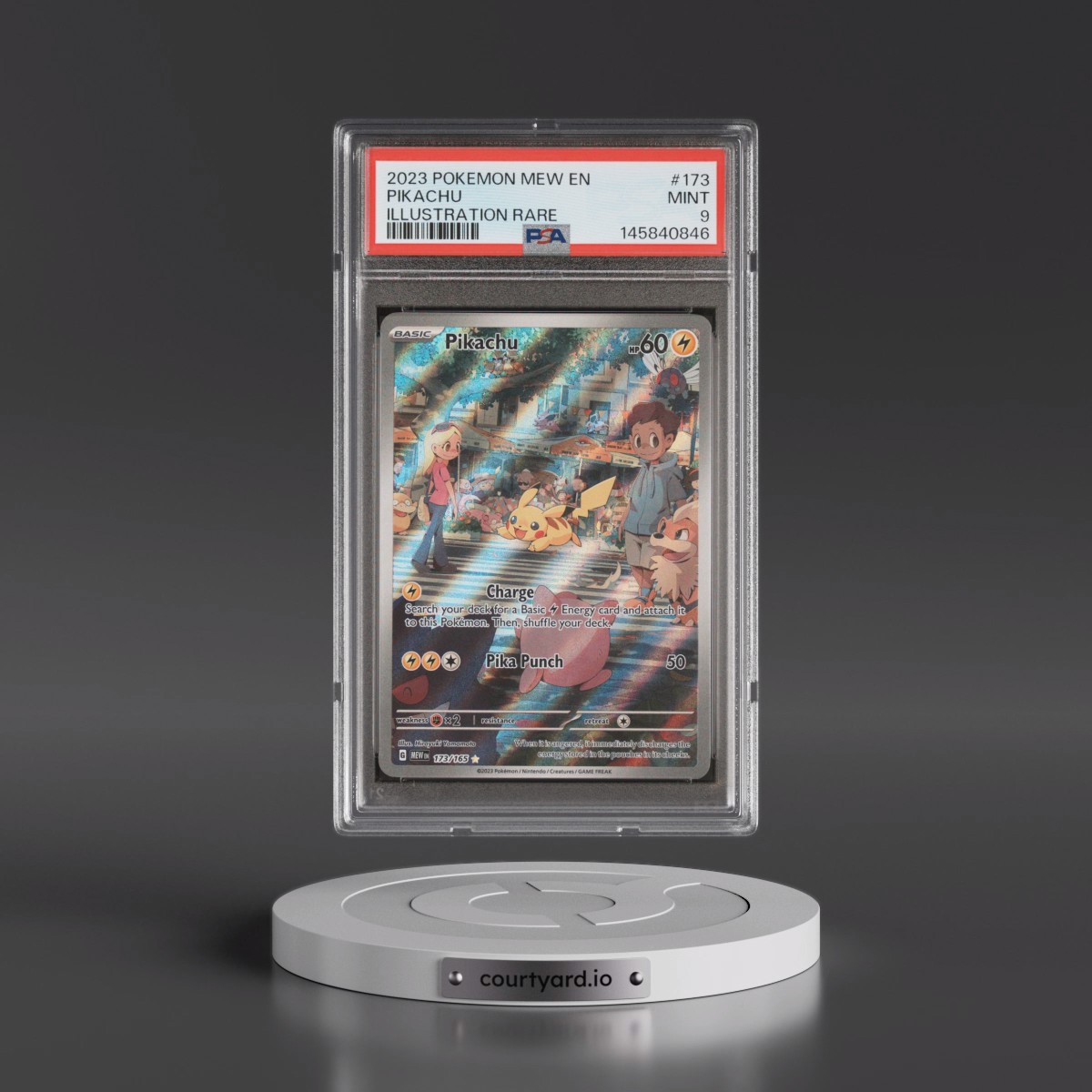 2023 Pokémon Mew EN-151 #173 Pikachu - Illustration Rare (PSA 9 MINT)