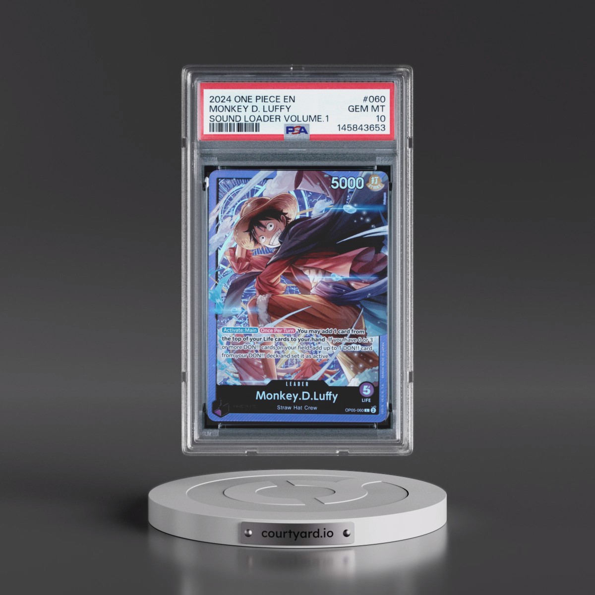 2024 One Piece Promos #060 Monkey D. Luffy - Sound Loader Volume.1 (PSA 10 GEM MINT)