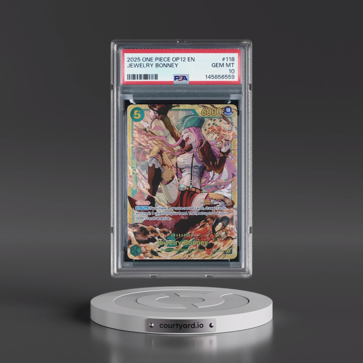 2025 One Piece OP12-Legacy of the Master #118 Jewelry Bonney (PSA 10 GEM MINT)