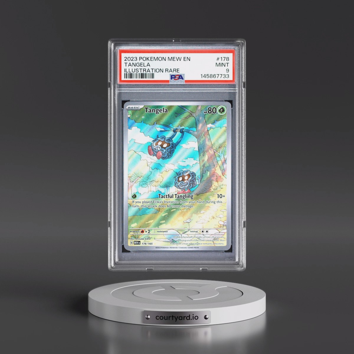 2023 Pokémon Mew EN-151 #178 Tangela - Illustration Rare (PSA 9 MINT)