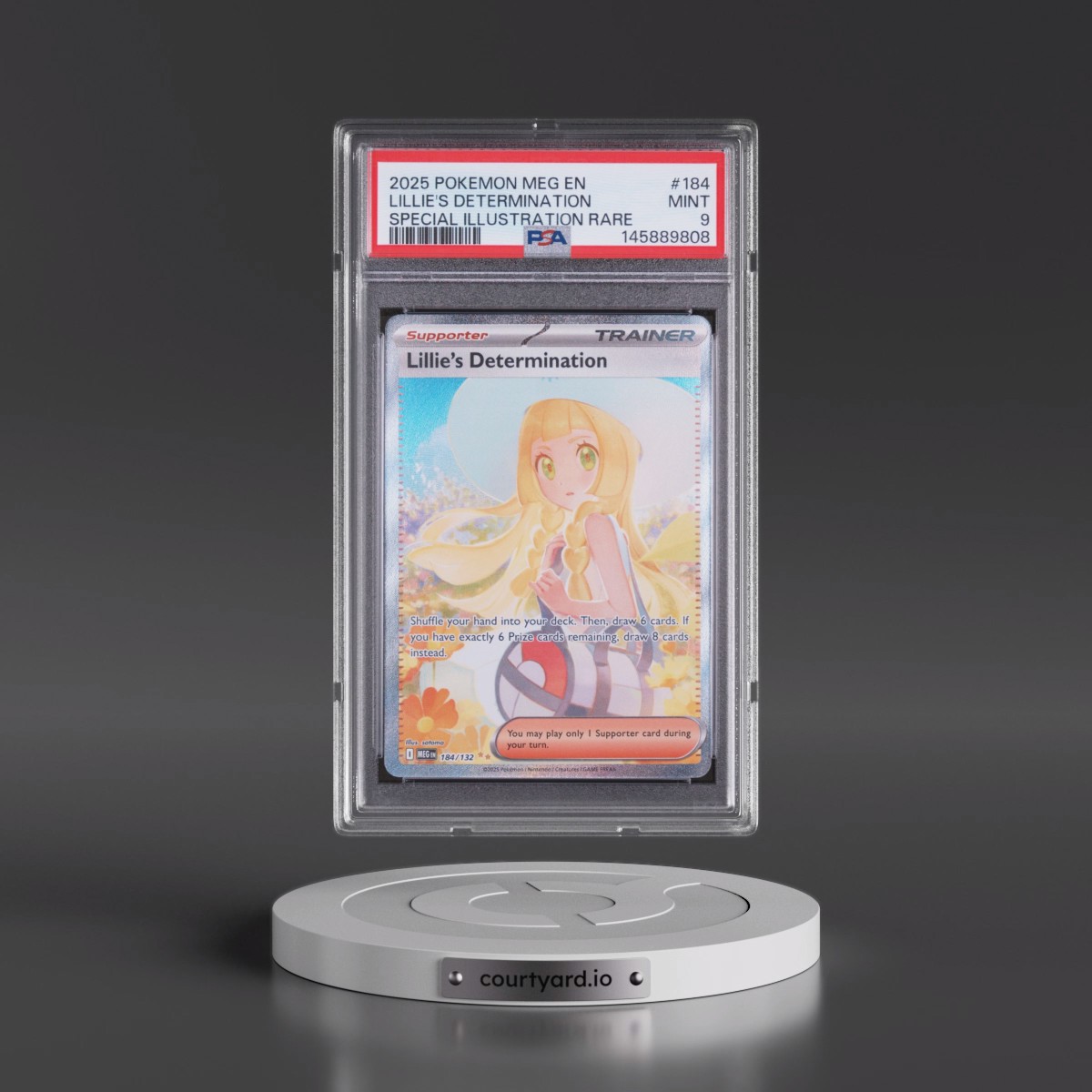 2025 Pokémon Meg EN-Mega Evolution #184 Lillie's Determination - Special Illustration Rare (PSA 9 MINT)