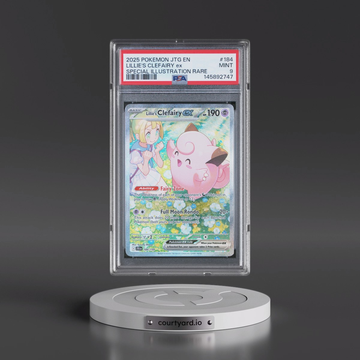 2025 Pokémon Jtg EN-Journey Together #184 Lillie's Clefairy EX - Holo Special Illustration Rare (PSA 9 MINT)