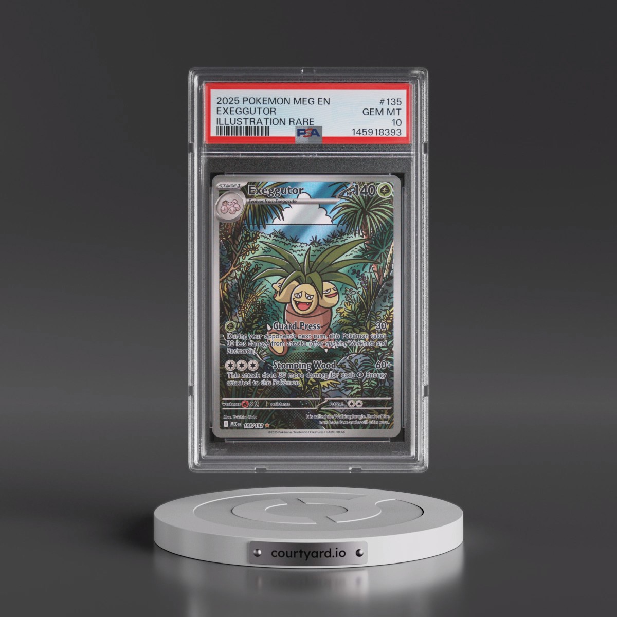 2025 Pokémon Meg EN-Mega Evolution #135 Exeggutor - Illustration Rare (PSA 10 GEM MINT)
