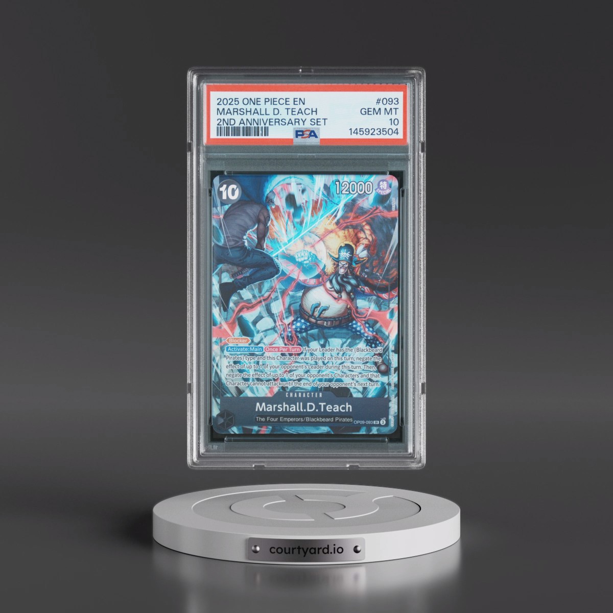 2025 One Piece English Version 2nd Anniversary Set #093 Marshall D. Teach (PSA 10 GEM MINT)