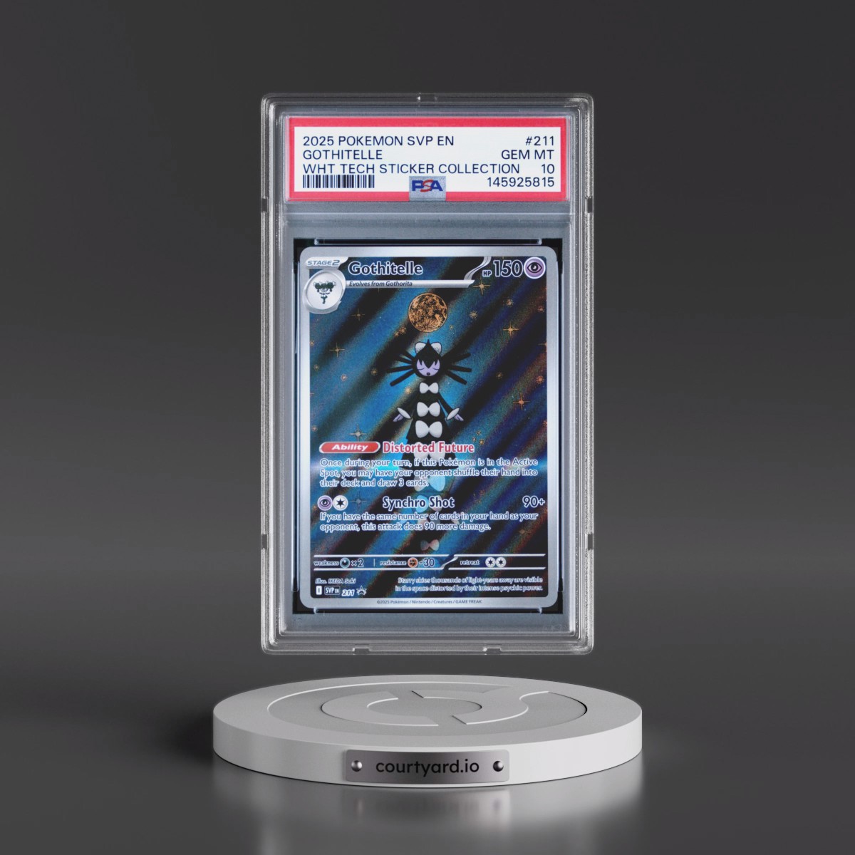 2025 Pokémon Svp EN-SV Black Star Promo #211 Gothitelle - White Flare Tech Sticker Collection (PSA 10 GEM MINT)