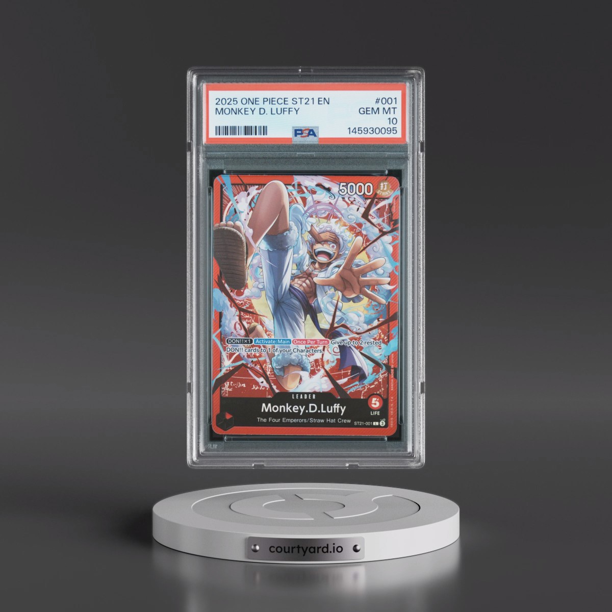 2025 One Piece Starter Deck ST21-EX Gear 5 #001 Monkey D. Luffy (PSA 10 GEM MINT)
