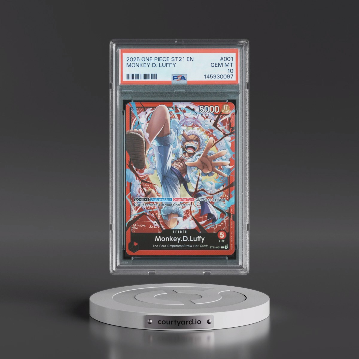 2025 One Piece Starter Deck ST21-EX Gear 5 #001 Monkey D. Luffy (PSA 10 GEM MINT)