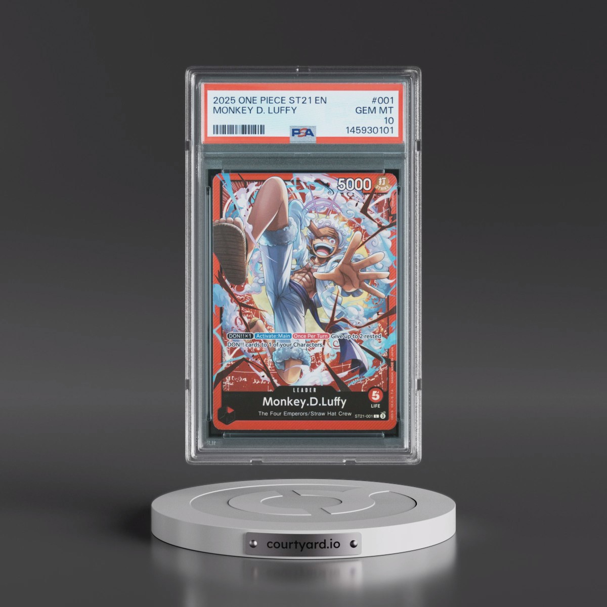 2025 One Piece Starter Deck ST21-EX Gear 5 #001 Monkey D. Luffy (PSA 10 GEM MINT)