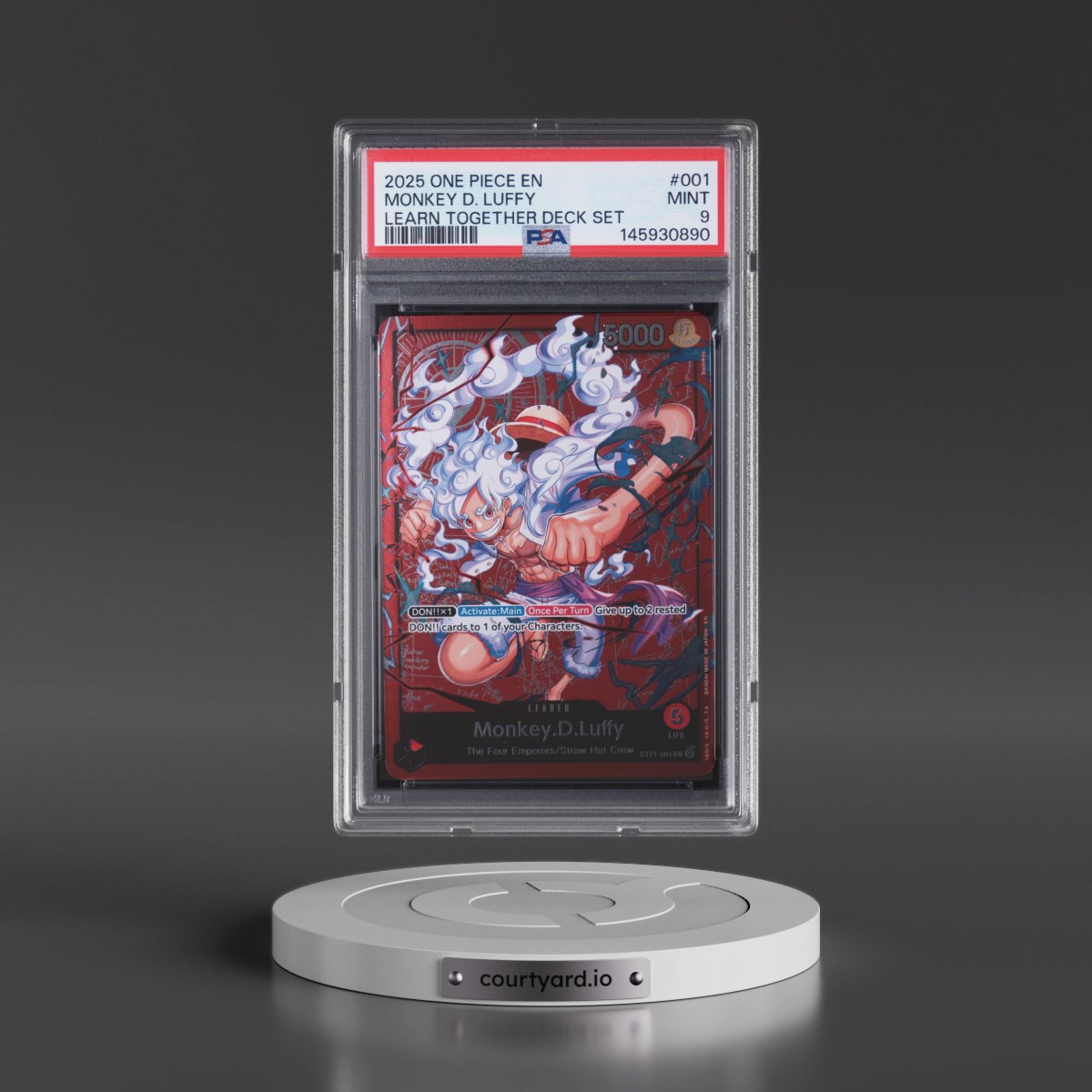2025 One Piece Learn Together Deck Set #001 Monkey D. Luffy (PSA 9 MINT)