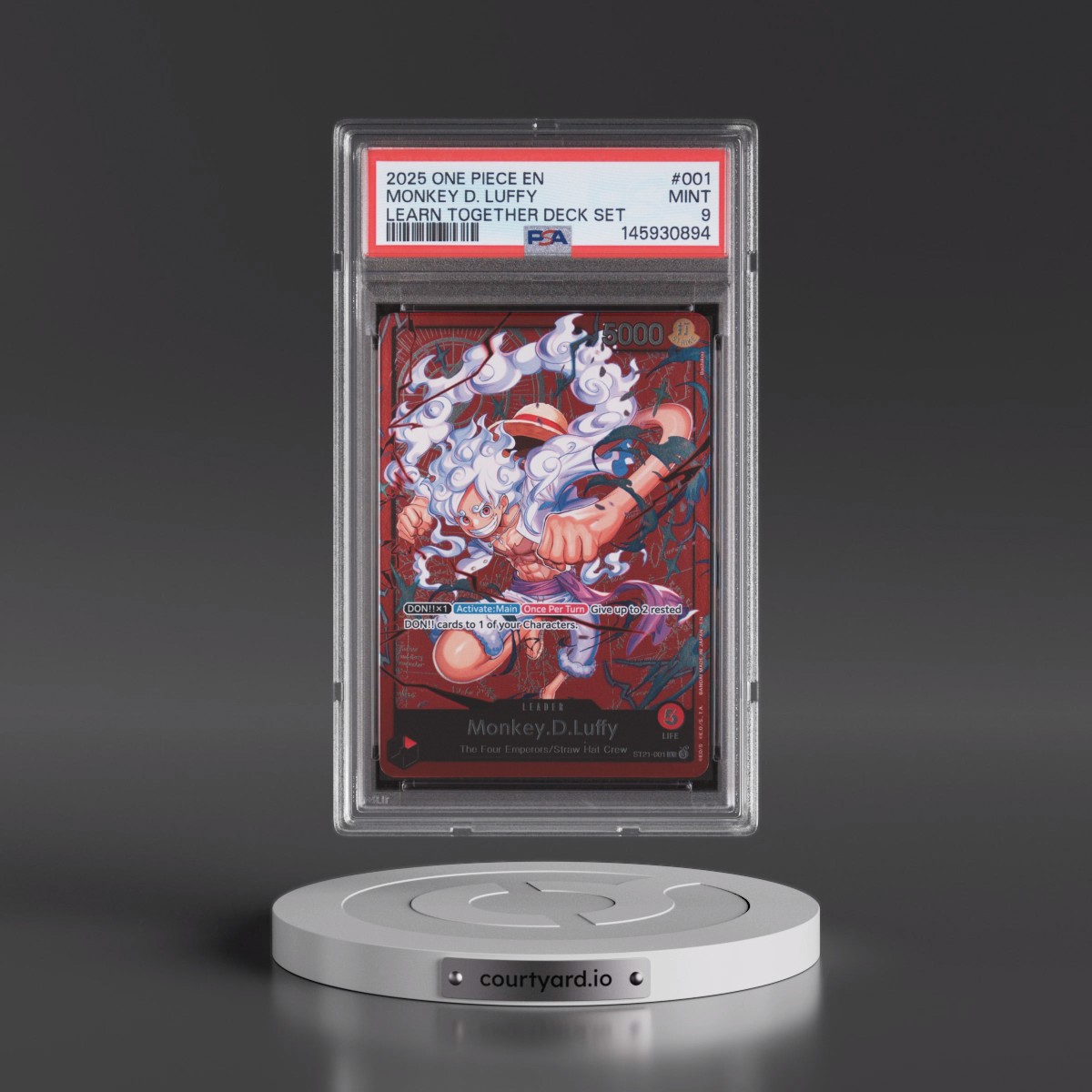 2025 One Piece Learn Together Deck Set #001 Monkey D. Luffy (PSA 9 MINT)