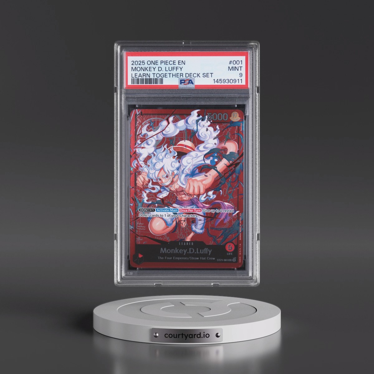 2025 One Piece Learn Together Deck Set #001 Monkey D. Luffy (PSA 9 MINT)