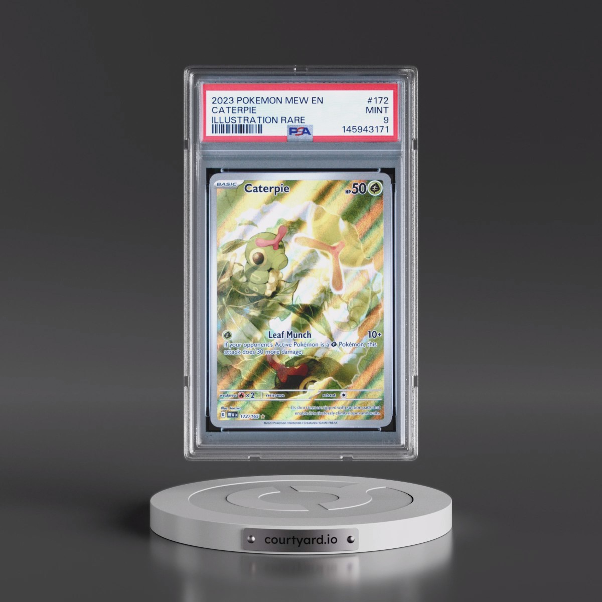 2023 Pokémon Mew EN-151 #172 Caterpie - Illustration Rare (PSA 9 MINT)