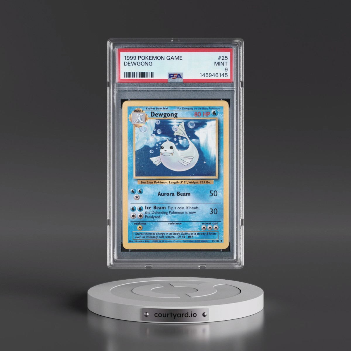 1999 Pokémon Game #25 Dewgong (PSA 9 MINT)