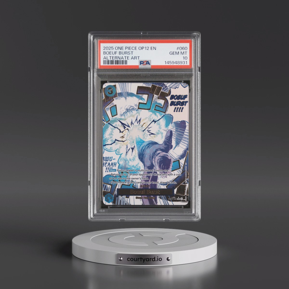 2025 One Piece OP12-Legacy of the Master #060 Boeuf Burst - Alternate Art (PSA 10 GEM MINT)