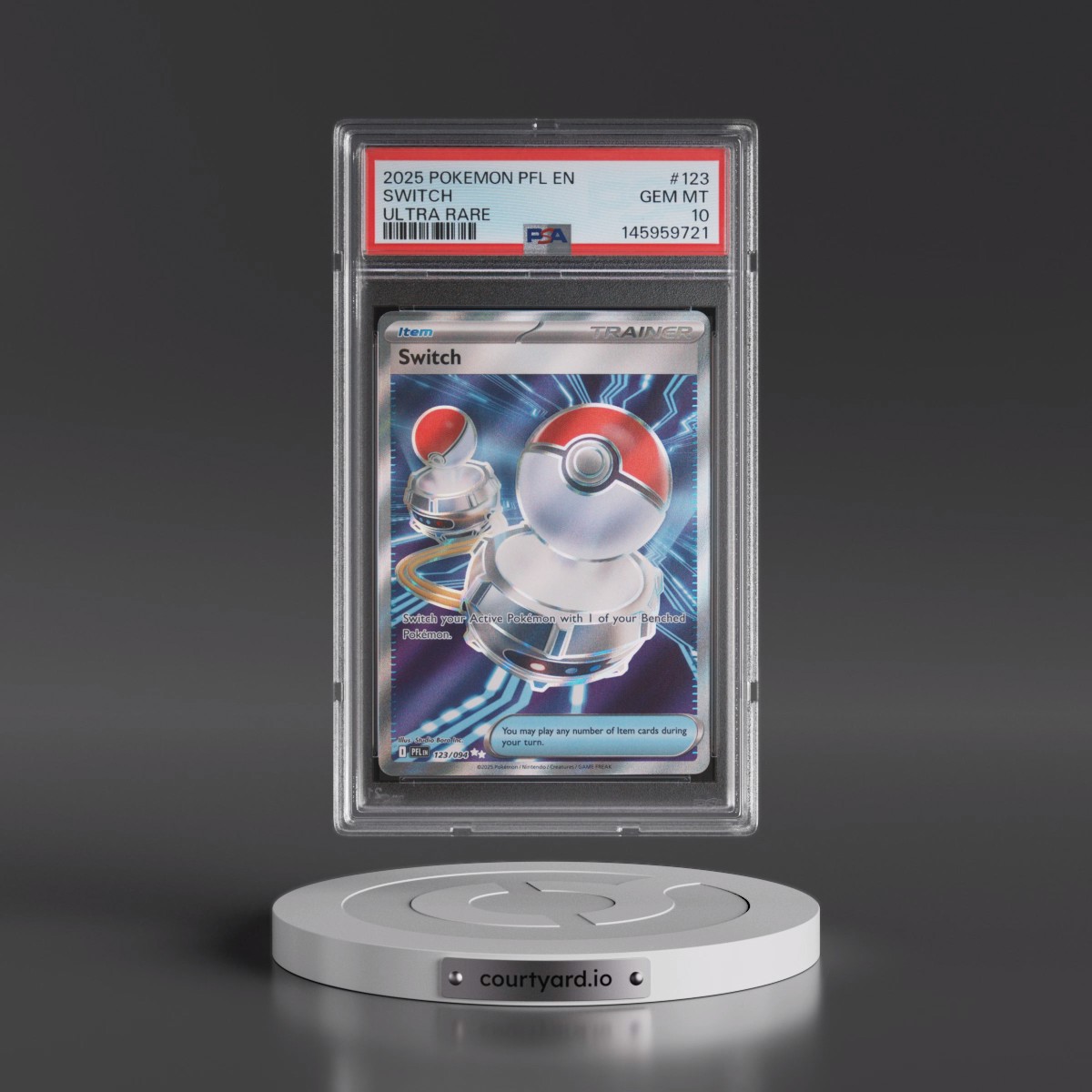 2025 Pokémon Pfl EN-Phantasmal Flames #123 Switch - Ultra Rare (PSA 10 GEM MINT)