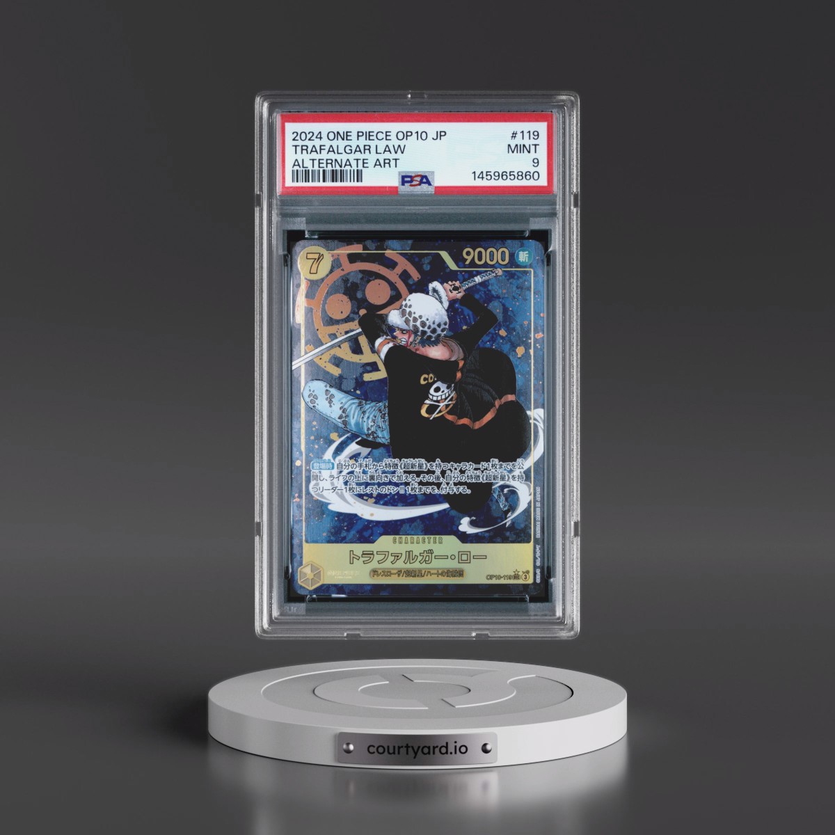 2024 One Piece Japanese OP10-Royal Blood #119 Trafalgar Law - Alternate Art (PSA 9 MINT)