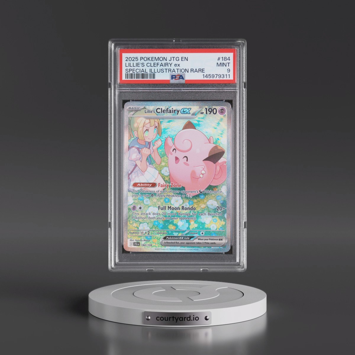 2025 Pokémon Jtg EN-Journey Together #184 Lillie's Clefairy EX - Holo Special Illustration Rare (PSA 9 MINT)