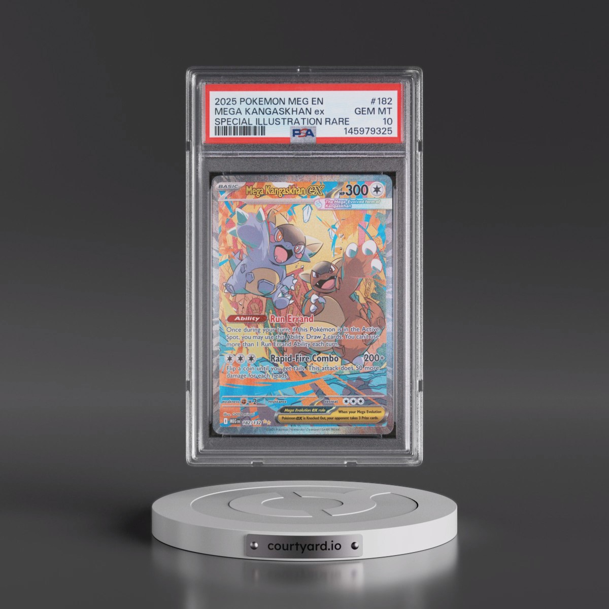 2025 Pokémon Meg EN-Mega Evolution #182 Mega Kangaskhan EX - Holo Special Illustration Rare (PSA 10 GEM MINT)