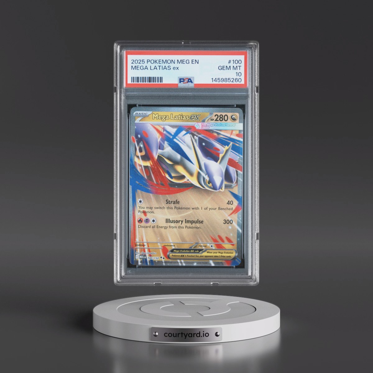 2025 Pokémon Meg EN-Mega Evolution #100 Mega Latias EX - Holo (PSA 10 GEM MINT)