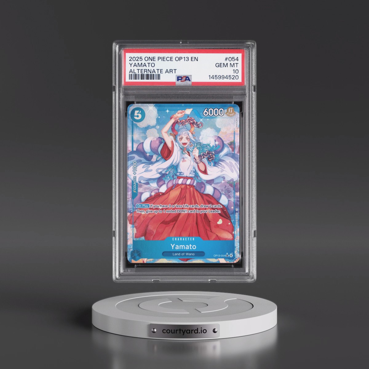 2025 One Piece OP13-Carrying on His Will #054 Yamato - Alternate Art (PSA 10 GEM MINT)
