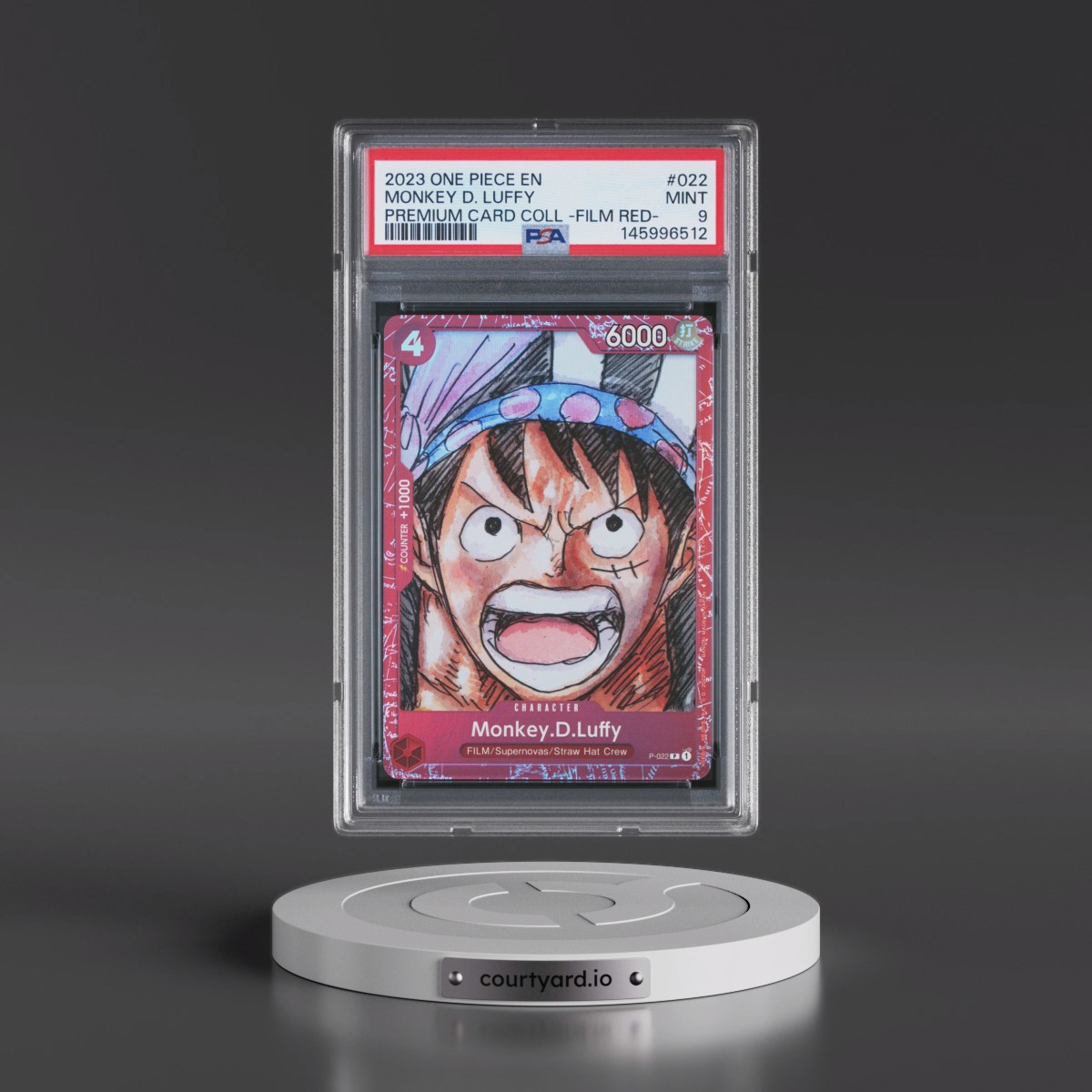 2023 One Piece Premium Card Collection -One Piece Film Red #022 Monkey D. Luffy (PSA 9 MINT)